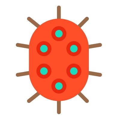病毒或细菌载体插图，平面风格图标