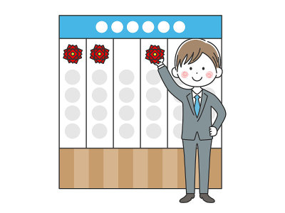 在选举办公室等待选举公告的人。