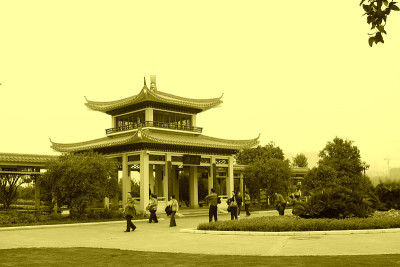湘江橘子岛望江亭，长沙市