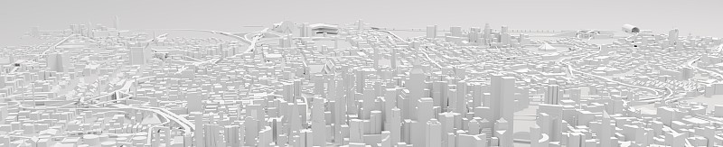 城市建筑3d插图