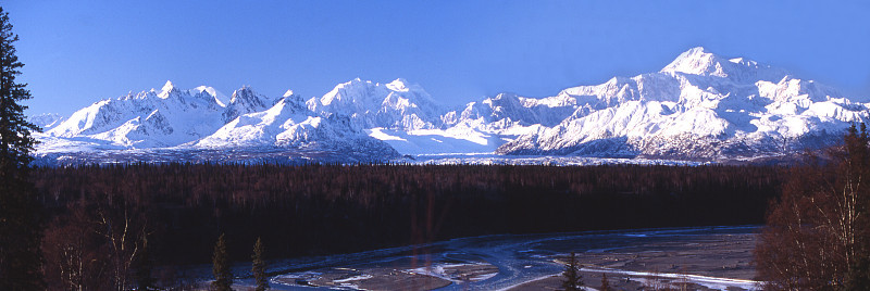 阿拉斯加山脉全景
