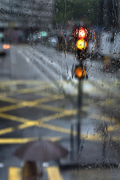 在夜里下雨