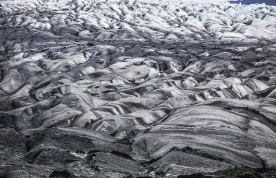 Vatnajokull (Skaftafell冰川)的自然模式，冰岛