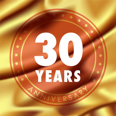 30周年纪念向量图标