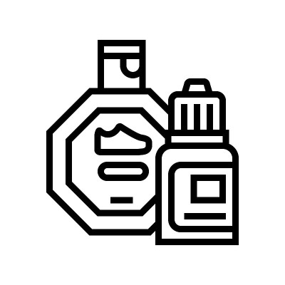 去污剂鞋护理线图标矢量插图