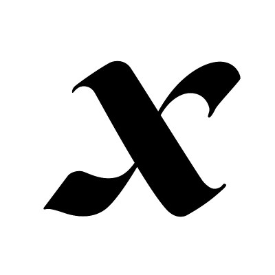 哥特风格的字母X。向量。字母表。这个符号被孤立在白色的背景上。书法和刻字。中世纪的拉丁字母。公司的标