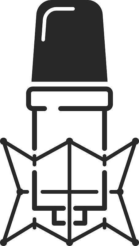 麦克风矢量图标插图