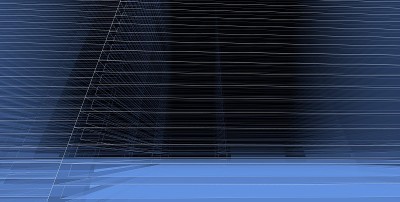 3D插图建筑透视线