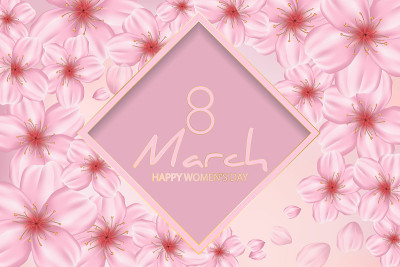 3月8日现代背景设计
