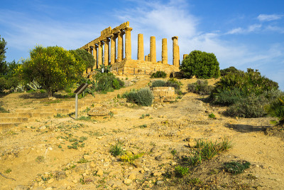 朱诺神庙(Giunone)或赫拉神庙在Valle dei Templi(寺庙谷)，联合国教科文组织世