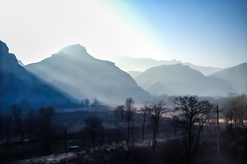 中国北方的冰山
