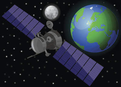 卫星在太空中