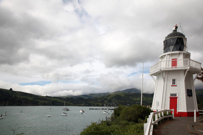 灯塔在Akaroa