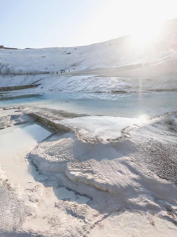 钙梯田，Pamukkale, Denizli省，爱琴海地区，土耳其