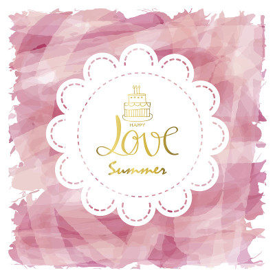 浅粉色爱粉彩背景在vintage summer与圆