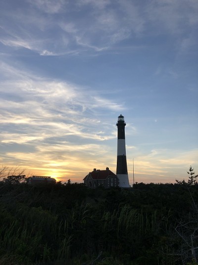 火岛灯塔的日落