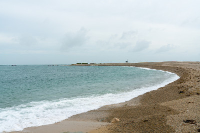 黑格角诺曼底海岸的野生海滩