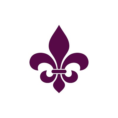 纹章Vintage Crest Flower Fleur de Lis标志模板