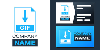 Logotype GIF file document icon. Download GIF butt