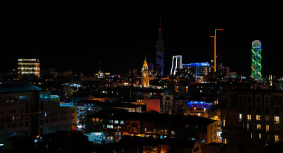 格鲁吉亚的巴统夜景