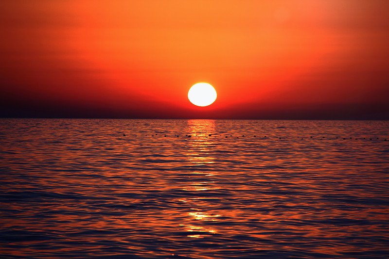 日落海滩