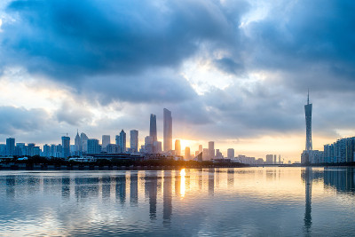 中国广州城市天际线