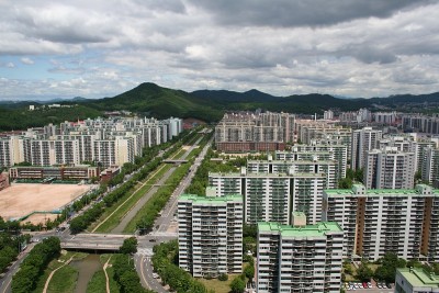 安三寺的公寓和溪流