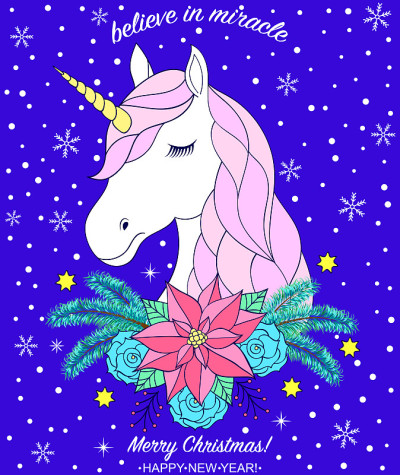 手画独角兽的头