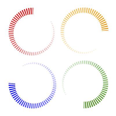 圆形下载符号图标。矢量上传过程按钮。