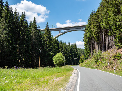 德国图林根森林的乡村公路