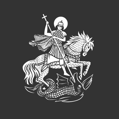 圣乔治。矢量插图。