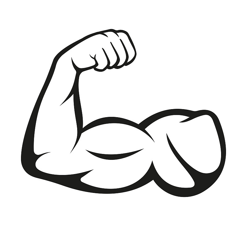 Biceps. Muscle icon. Vector