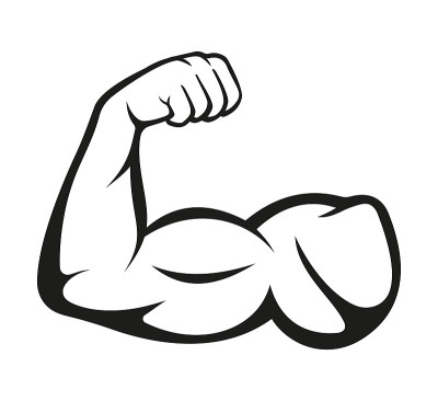 Biceps. Muscle icon. Vector