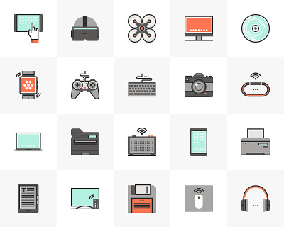 Electronics Devices Futuro Next Icons Pack