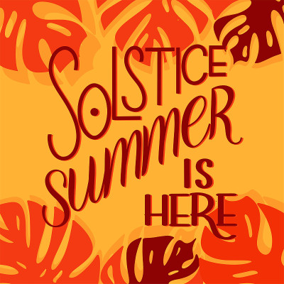 Summer solstice lettering