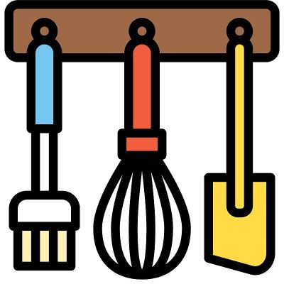 烘焙工具图标，烘焙和烘焙相关的矢量