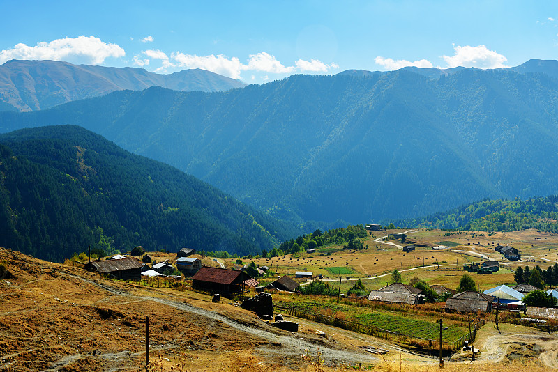 山景和奥马洛村。乔治亚州