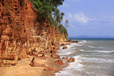 红色悬崖bang sa phan (Fung Daeng)泰国。