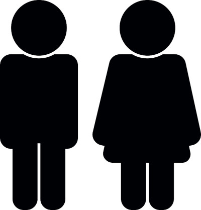 黑人男性和女性的轮廓