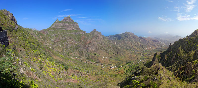 佛得角的圣尼古拉岛全景