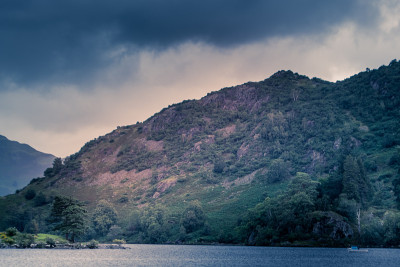 view north east across ullswater from glenridding