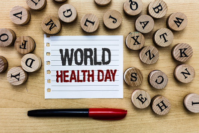 世界卫生日。商业概念全球健康意识日庆祝每年