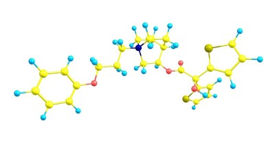 溴化阿克啶分子结构孤立于白色