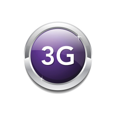 3g标志圆形紫色矢量按钮图标