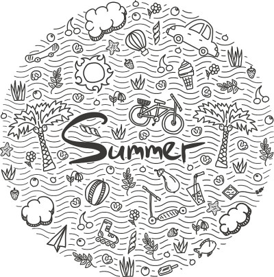 暑假的插图。