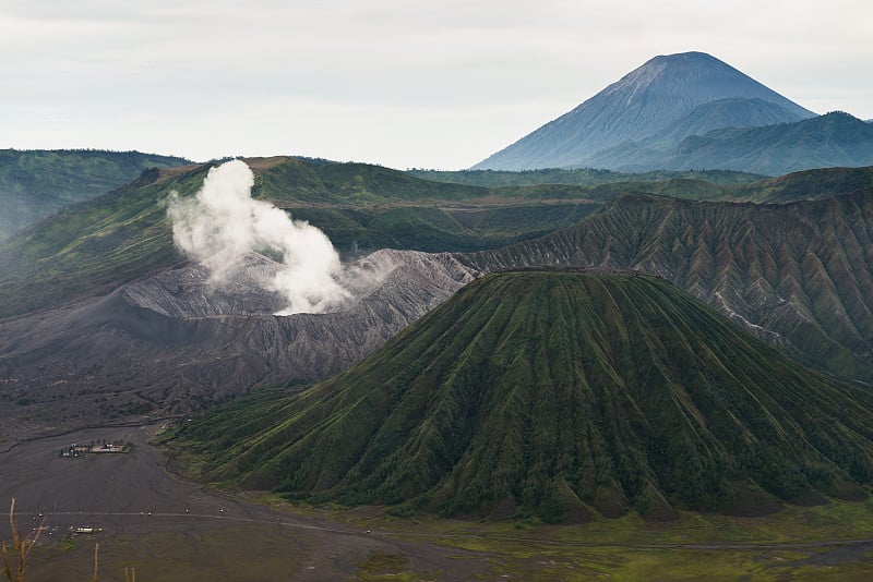 布罗莫火山的特写