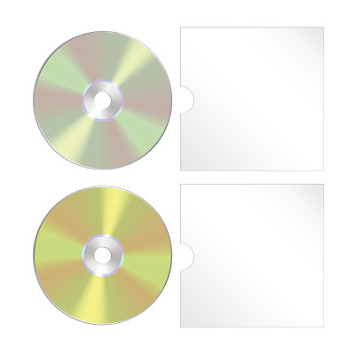 Cd, dvd孤立的矢量图标。光盘写实集