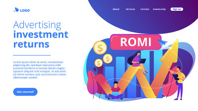 营销投资概念登陆页面。