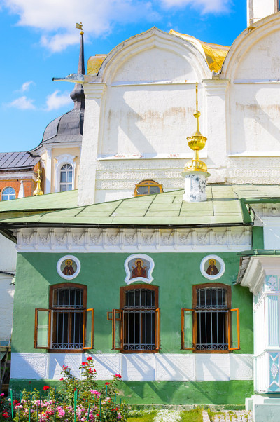 俄罗斯莫斯科区Sergiyev Posad的三一教堂Sergius Lavra。
