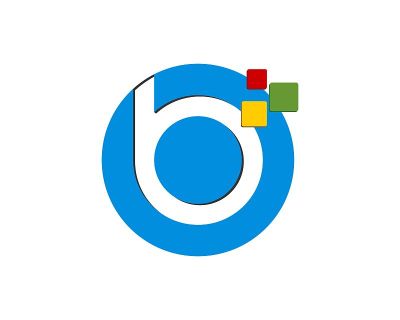 圆形形状与B字母的初始和像素